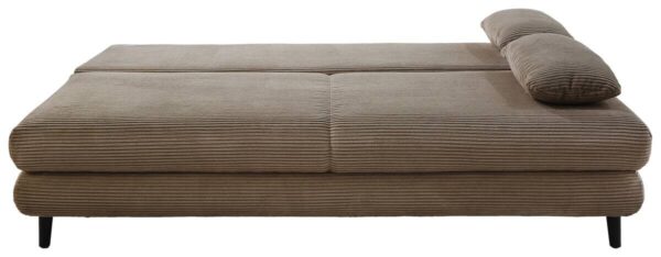 Schlafsofa taupe Microfaser B/H/T: ca. 202x74x99 cm – Bild 2