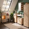 Highboard Piazza Eiche Nachbildung B/H/T: ca. 40,3x90,9x33,05 cm – Bild 2