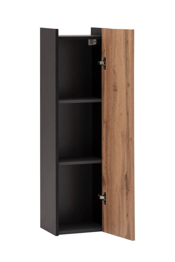 Highboard Tonder Eiche Nachbildung mattschwarz B/H/T: ca. 30,2x106,1x23,4 cm – Bild 3