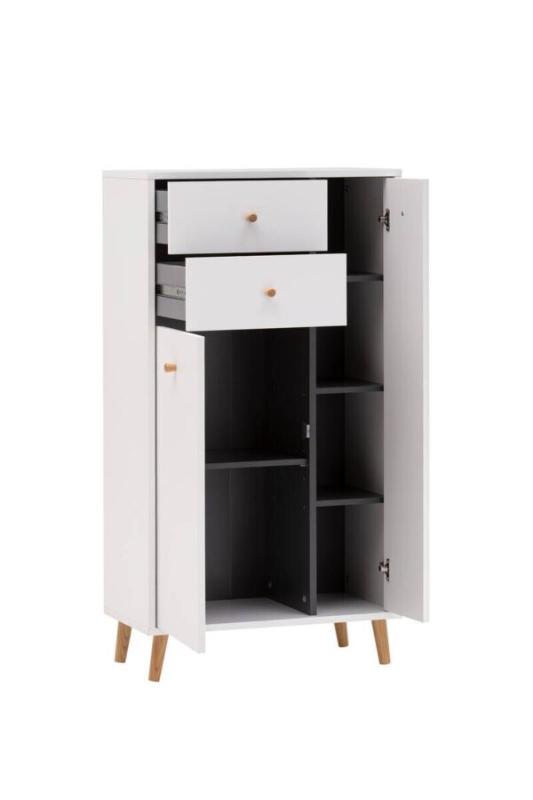 Highboard Bjarne weiß B/H/T: ca. 60,2x103,4x33,05 cm Highboard Bjarne weiß B/H/T: ca. 60,2x103,4x33,05 cm – Bild 3