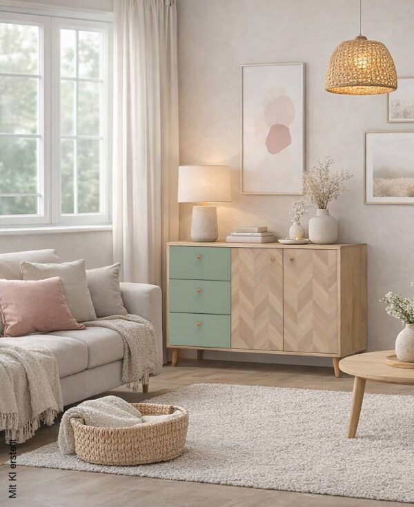 Sideboard Visby Pistazie Eiche Nachbildung B/H/T: ca. 109x63,9x33,05 cm – Bild 2