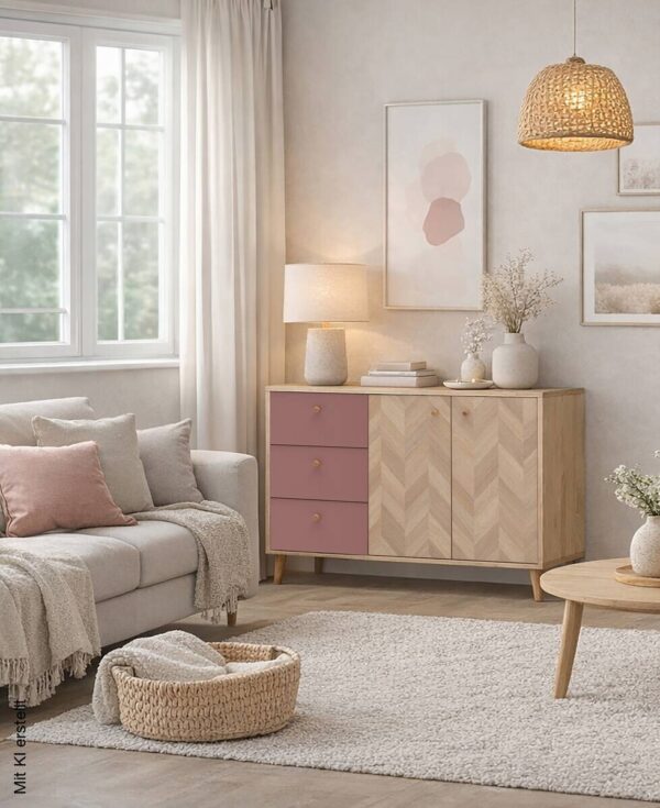 Sideboard Visby Eiche Nachbildung mauve B/H/T: ca. 109x63,9x33,05 cm – Bild 4