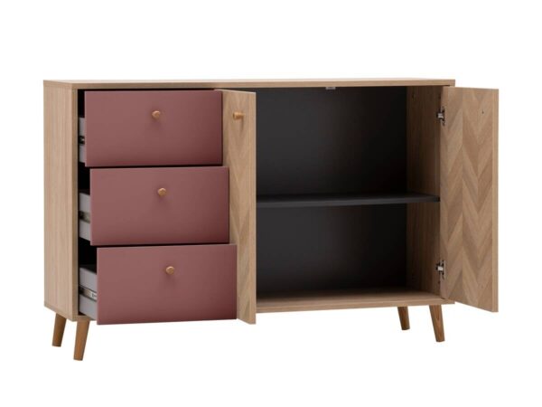 Sideboard Visby Eiche Nachbildung mauve B/H/T: ca. 109x63,9x33,05 cm – Bild 5