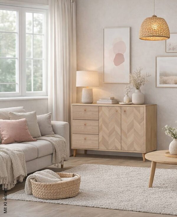 Sideboard Visby Eiche Nachbildung B/H/T: ca. 109x63,9x33,05 cm Sideboard Visby Eiche Nachbildung B/H/T: ca. 109x63,9x33,05 cm – Bild 3