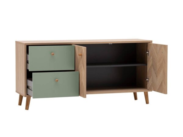 Lowboard Visby Eiche Nachbildung Pistazie B/H/T: ca. 109x44,1x33,05 cm – Bild 4