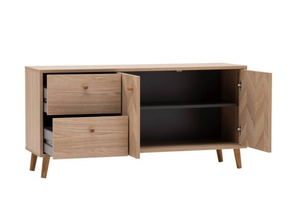 Lowboard Visby Eiche B/H/T: ca. 109x44,1x33,05 cm Lowboard Visby Eiche B/H/T: ca. 109x44,1x33,05 cm – Bild 4