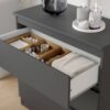 Kommode Mara anthrazit matt B/H/T: ca. 77x80,5x42 cm – Bild 5