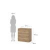 Kommode Mara Eiche Artisan Nachbildung B/H/T: ca. 77x80,5x42 cm – Bild 3