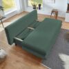 Schlafsofa Bern grün Microfaser B/H/T: ca. 190x93x92 cm – Bild 2