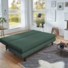 Schlafsofa Bern grün Microfaser B/H/T: ca. 190x93x92 cm – Bild 3