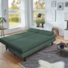 Schlafsofa Bern grün Microfaser B/H/T: ca. 190x93x92 cm – Bild 5