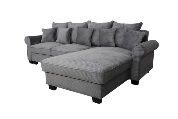 Ecksofa mit Bettfunktion und Bettkasten grau Microfaser B/H/T: ca. 293x96x178 cm Ecksofa mit Bettfunktion und Bettkasten grau Microfaser B/H/T: ca. 293x96x178 cm – Bild 3