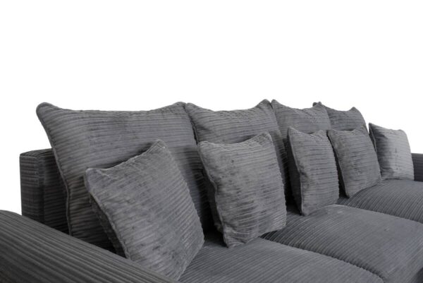Ecksofa mit Bettfunktion und Bettkasten grau Microfaser B/H/T: ca. 293x96x178 cm Ecksofa mit Bettfunktion und Bettkasten grau Microfaser B/H/T: ca. 293x96x178 cm – Bild 4