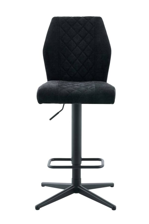 Barhocker Babsi schwarz Microfaser B/H/T: ca. 44x99x57 cm – Bild 2