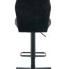 Barhocker Babsi schwarz Microfaser B/H/T: ca. 44x99x57 cm – Bild 3