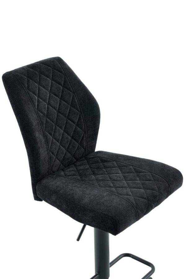 Barhocker Babsi schwarz Microfaser B/H/T: ca. 44x99x57 cm – Bild 5