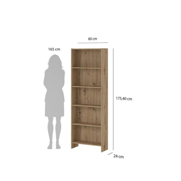 Regal Mara Eiche Artisan Nachbildung B/H/T: ca. 60x176x24 cm – Bild 2