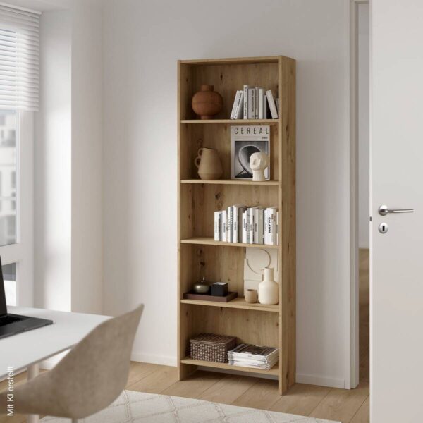Regal Mara Eiche Artisan Nachbildung B/H/T: ca. 60x176x24 cm – Bild 3