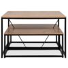 Tischgruppe Augsburg Eiche Artisan Nachbildung schwarz MDF B/H/T: ca. 120x75x80 cm – Bild 2