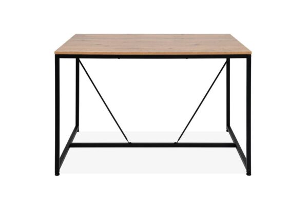 Tischgruppe Augsburg Eiche Artisan Nachbildung schwarz MDF B/H/T: ca. 120x75x80 cm – Bild 3