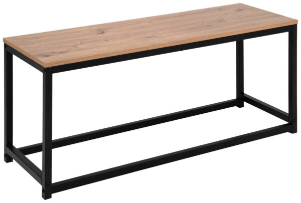 Tischgruppe Augsburg Eiche Artisan Nachbildung schwarz MDF B/H/T: ca. 120x75x80 cm – Bild 4