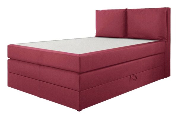 Boxspringbett Lissy burgund rot Liegefläche B/L: ca. 140x200 cm – Bild 3