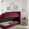 Boxspringbett Lissy burgund rot Liegefläche B/L: ca. 140x200 cm – Bild 4