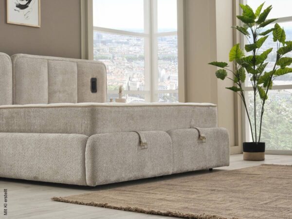 Polsterbett Mando beige Liegefläche B/L: ca. 180x200 cm – Bild 5