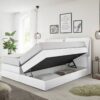 Boxspringbett Lissy weiß Liegefläche B/L: ca. 180x200 cm – Bild 3