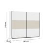 Schwebetürenschrank Neo Alpinweiß B/H/T: ca. 261x210x59 cm – Bild 4