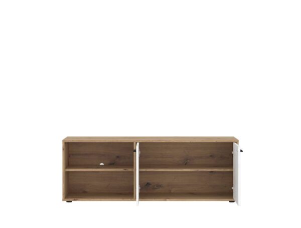 TV-Lowboard WILMA Eiche Artisan Nachbildung weiß B/H/T: ca. 140x50x40 cm TV-Lowboard WILMA Eiche Artisan Nachbildung weiß B/H/T: ca. 140x50x40 cm – Bild 2