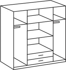 Kleiderschrank Skate weiß B/H/T: ca. 179x197x58 cm – Bild 3