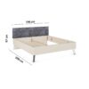 Bett Briona champagner B/H/T: ca. 196x97x209 cm Liegefläche B/L: ca. 180x200 cm – Bild 4