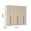 Kleiderschrank Briona champagner B/H/T: ca. 271x229x54 cm – Bild 4