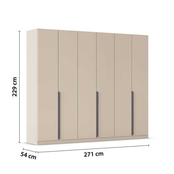 Kleiderschrank Briona champagner B/H/T: ca. 271x229x54 cm – Bild 4
