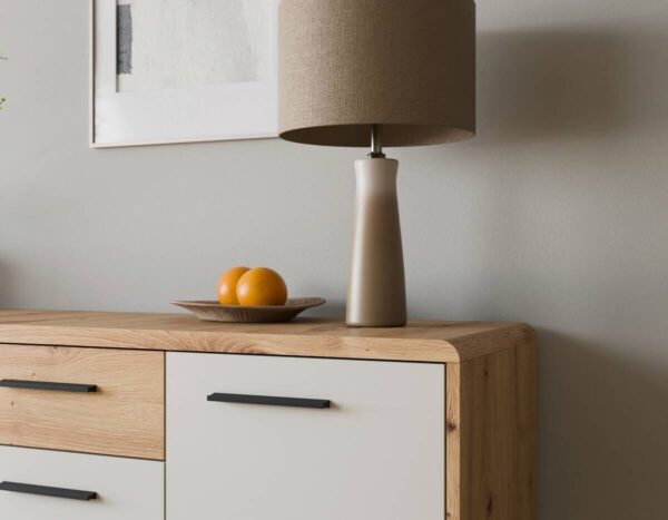 Kommode Fontana Plus Eiche Artisan Nachbildung Kaschmir B/H/T: ca. 132x87x40 cm – Bild 3