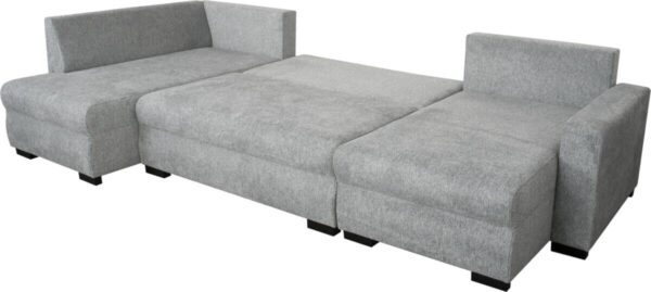 Wohnlandschaft grau Microfaser B/H/T: ca. 312x90x169 cm – Bild 2