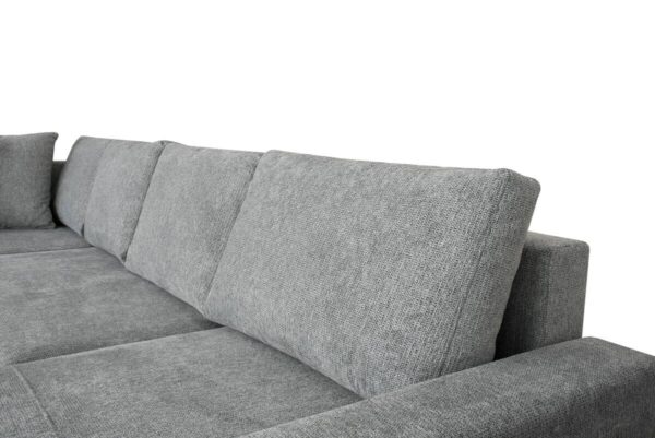 Wohnlandschaft grau Microfaser B/H/T: ca. 312x90x169 cm – Bild 4