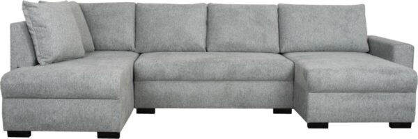 Wohnlandschaft grau Microfaser B/H/T: ca. 312x90x169 cm – Bild 5