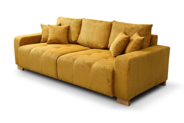 Big Sofa senf Microfaser B/H/T: ca. 248x80x114 cm Big Sofa senf Microfaser B/H/T: ca. 248x80x114 cm – Bild 3