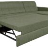 Ecksofa mit Bettfunktion grün Flachgewebe B/H/T: ca. 267x93x163 cm – Bild 2