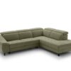 Ecksofa mit Bettfunktion grün Flachgewebe B/H/T: ca. 280x96x238 cm – Bild 2