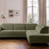 Ecksofa mit Bettfunktion grün Flachgewebe B/H/T: ca. 280x96x238 cm – Bild 5