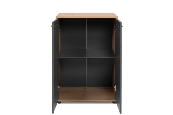 Kommode Kerry 01B Eiche Artisan Nachbildung anthrazit B/H/T: ca. 60x85x35 cm – Bild 2