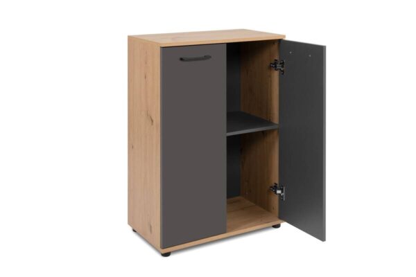 Kommode Kerry 01B Eiche Artisan Nachbildung anthrazit B/H/T: ca. 60x85x35 cm – Bild 4