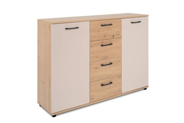 Kommode Kerry 01C Eiche Artisan Nachbildung Kaschmir B/H/T: ca. 120x85x35 cm – Bild 3