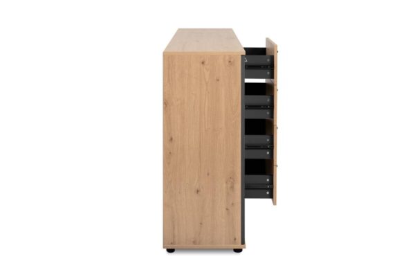 Kommode Kerry 01C Eiche Artisan Nachbildung anthrazit B/H/T: ca. 120x85x35 cm – Bild 3