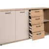 Kommode Kerry 51B Eiche Artisan Nachbildung Kaschmir B/H/T: ca. 160x85x35 cm – Bild 4