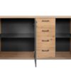 Kommode Kerry 51B Eiche Artisan Nachbildung anthrazit B/H/T: ca. 160x85x35 cm – Bild 2