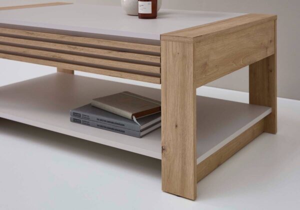 Couchtisch Felix Eiche Artisan Nachbildung Kaschmir B/H/T: ca. 110x42,5x60,2 cm – Bild 3